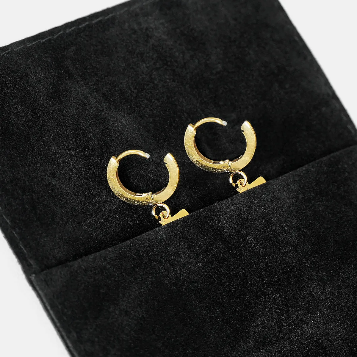 31 Number Earring - Gold Plated Stainless Steel