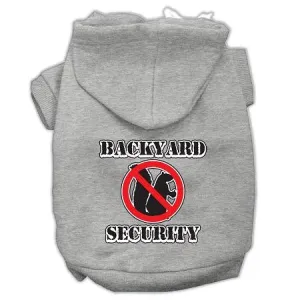 Backyard Security Screen Print Pet Hoodies Grey Size XXL (18)