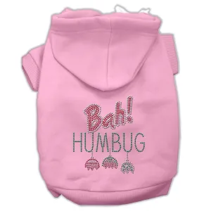 Bah Humbug Rhinestone Hoodies Pink M (12)