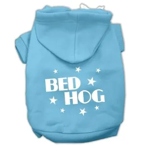 Bed Hog Screen Printed Pet Hoodies Baby Blue Size Sm (10)