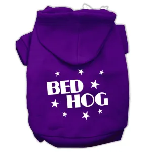 Bed Hog Screen Printed Pet Hoodies Purple Size Sm (10)