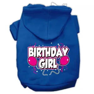 Birthday Girl Screen Print Pet Hoodies Blue Size XL (16)