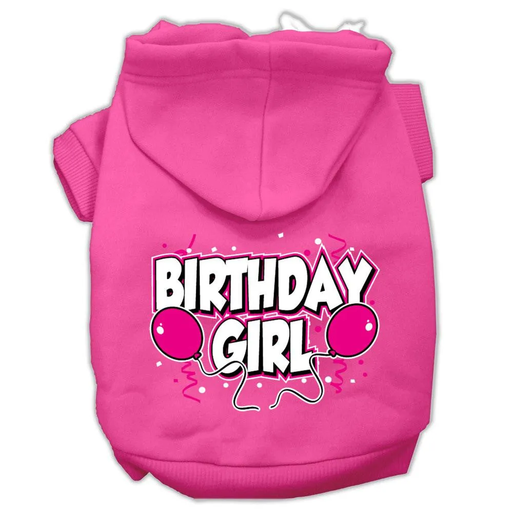 Birthday Girl Screen Print Pet Hoodies Bright Pink Size XXL (18)