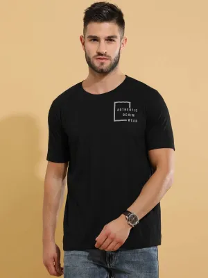 Black Authetic Crewneck T-Shirt