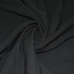 Black Plain Moss Crepe Fabric (Wholesale)