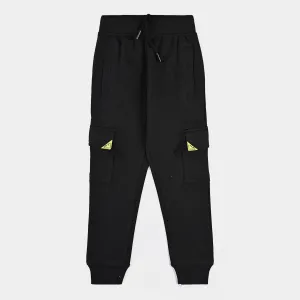 Boys Cotton Terry Pyjama Go Outside-Jet Black