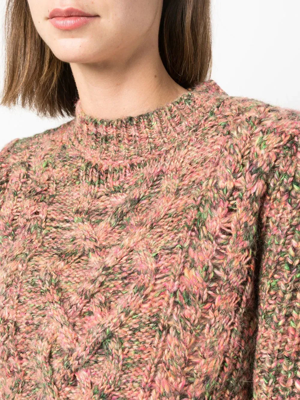 CABLE-KNIT SPECKLED JUMPER 999 MUL