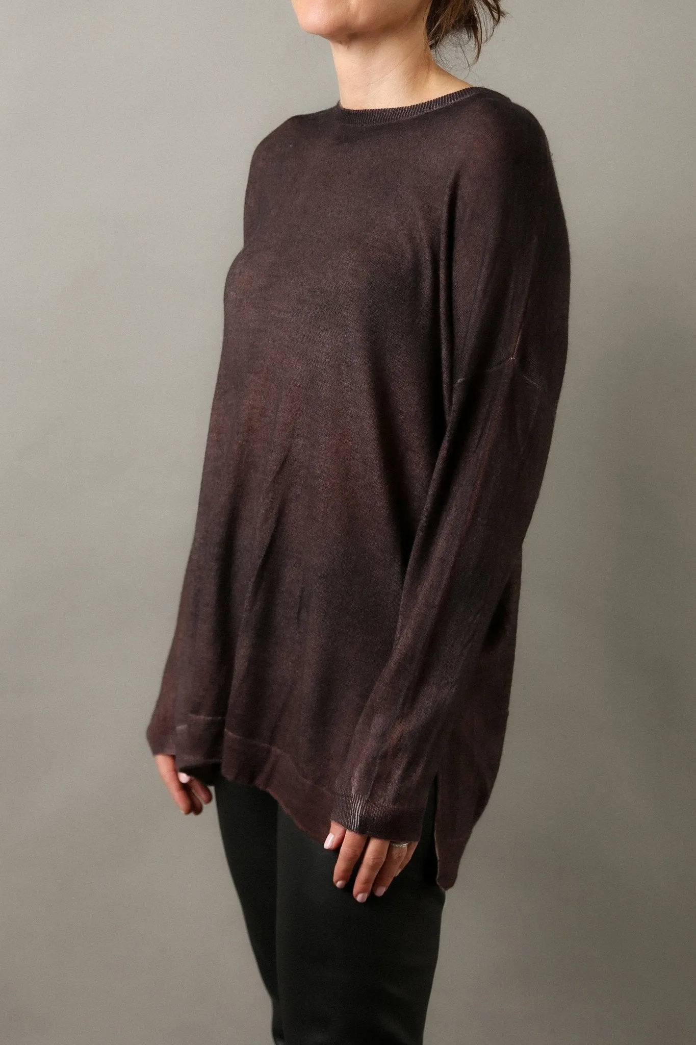 CARENA RELAXED SWEATER IN HAND-DYED CASHMERE