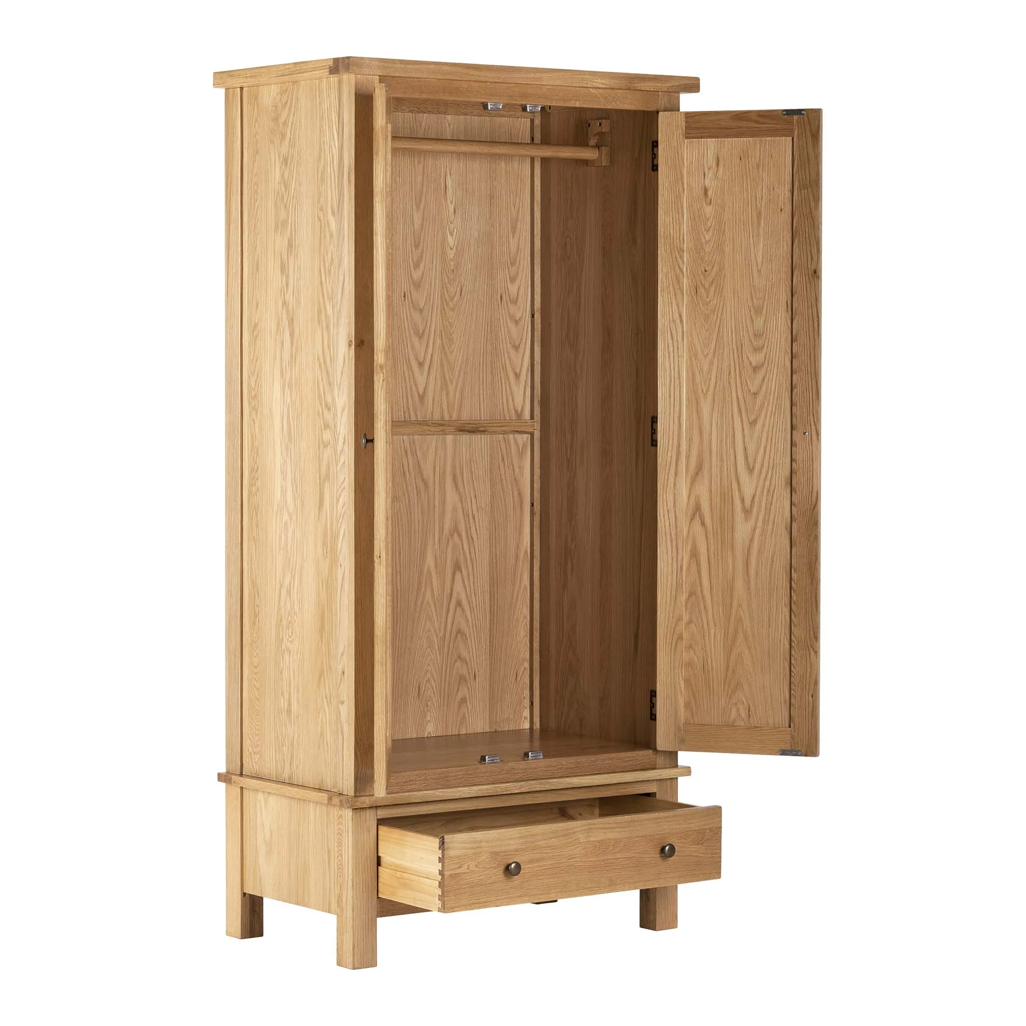 Charlestown Oak Double Wardrobe