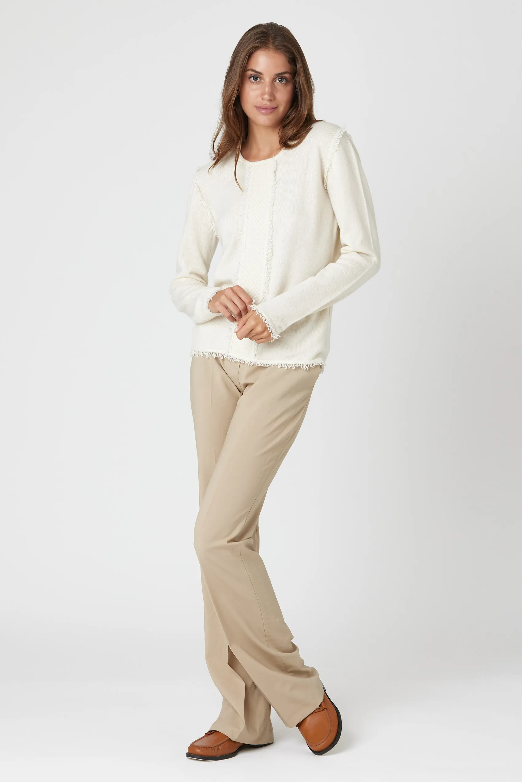 COCO Tuxedo Sweater - Winter White