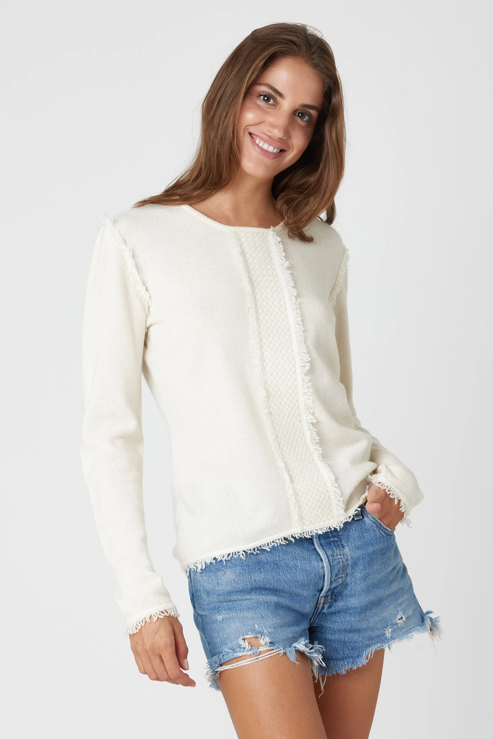 COCO Tuxedo Sweater - Winter White