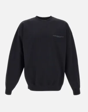 Cotton Black Crew Neck Sweatshirt