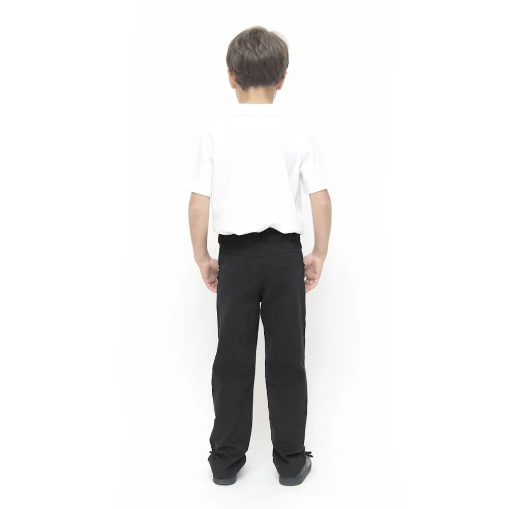 Eco Outfitters Organic Cotton Boys Slim Fit School Trousers - Black