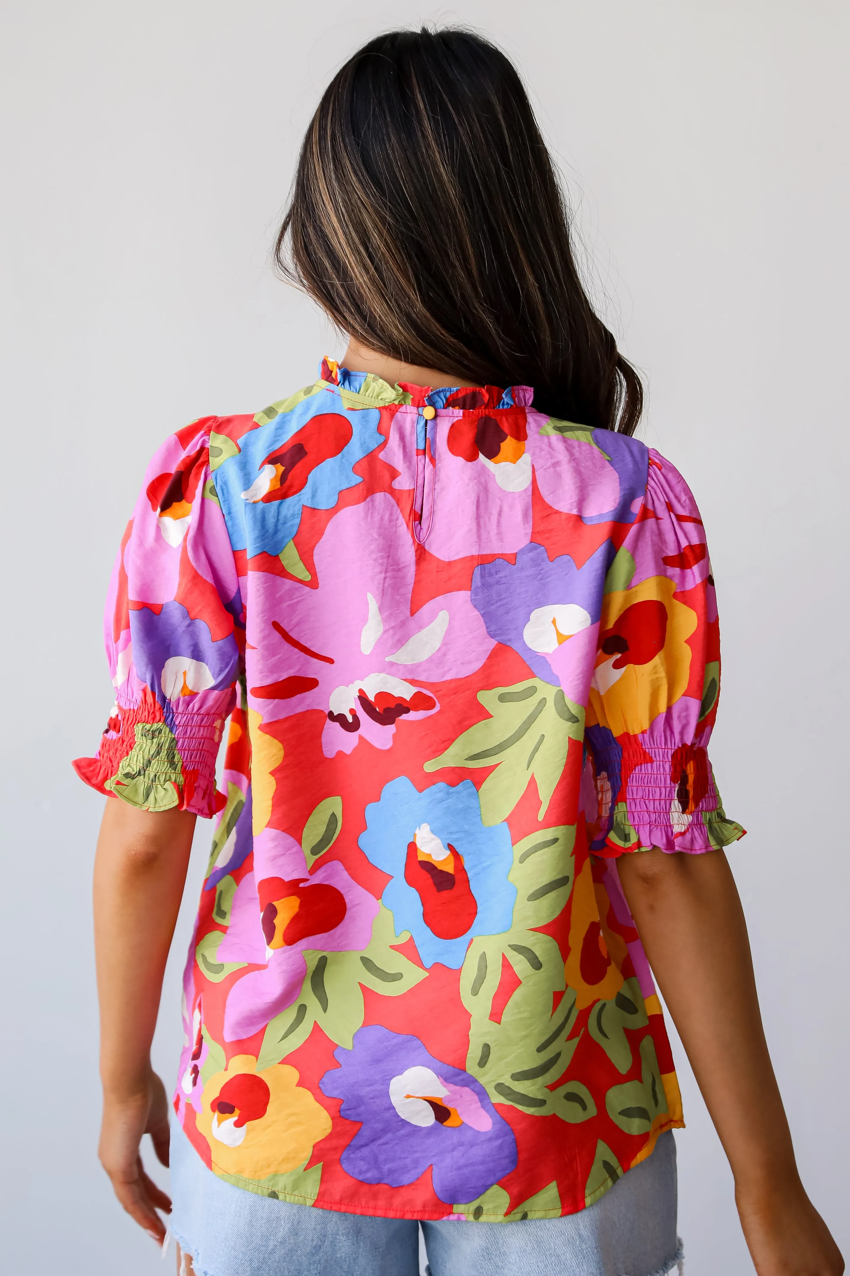 FINAL SALE - Truly Inspiring Pink Floral Blouse