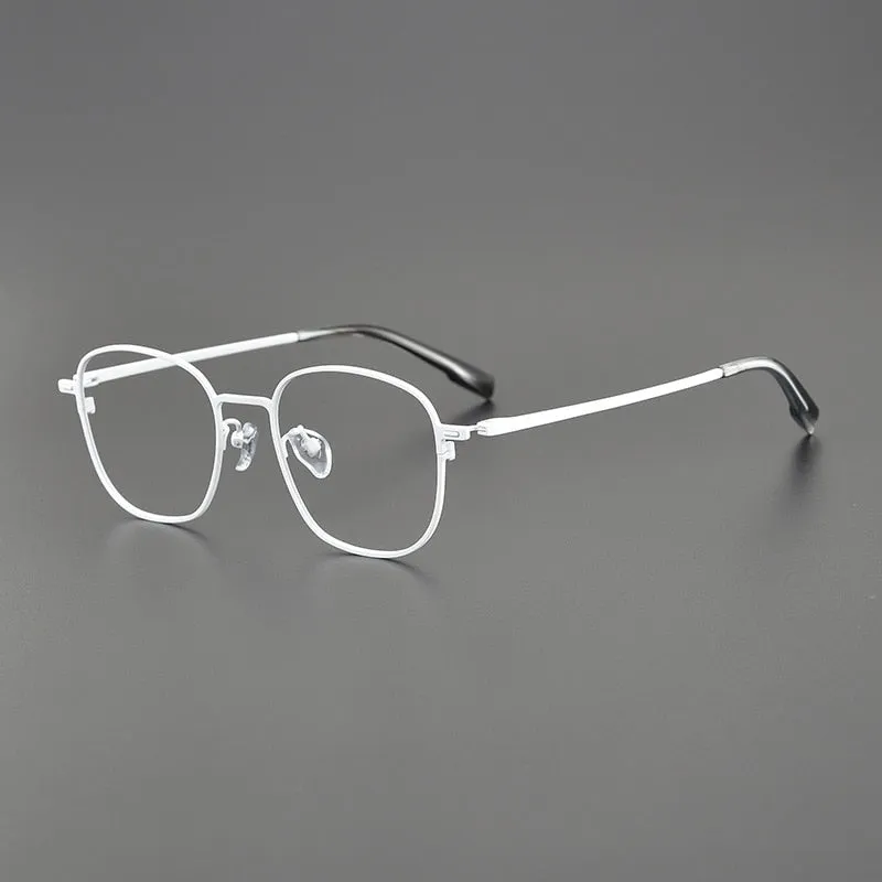 Gatenac Unisex Full Rim Square Titanium Eyeglasses Gxyj1118