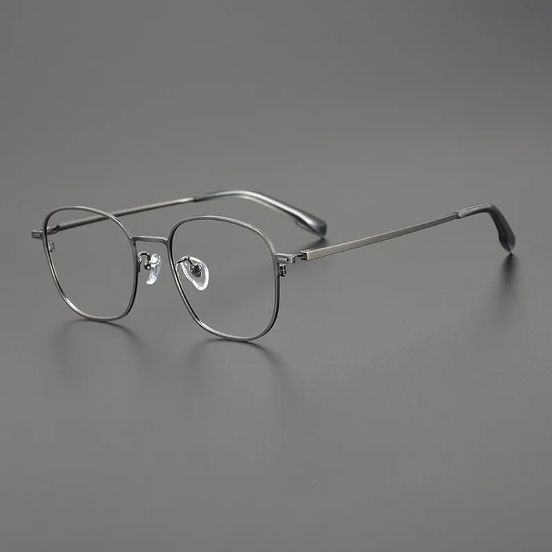 Gatenac Unisex Full Rim Square Titanium Eyeglasses Gxyj1118