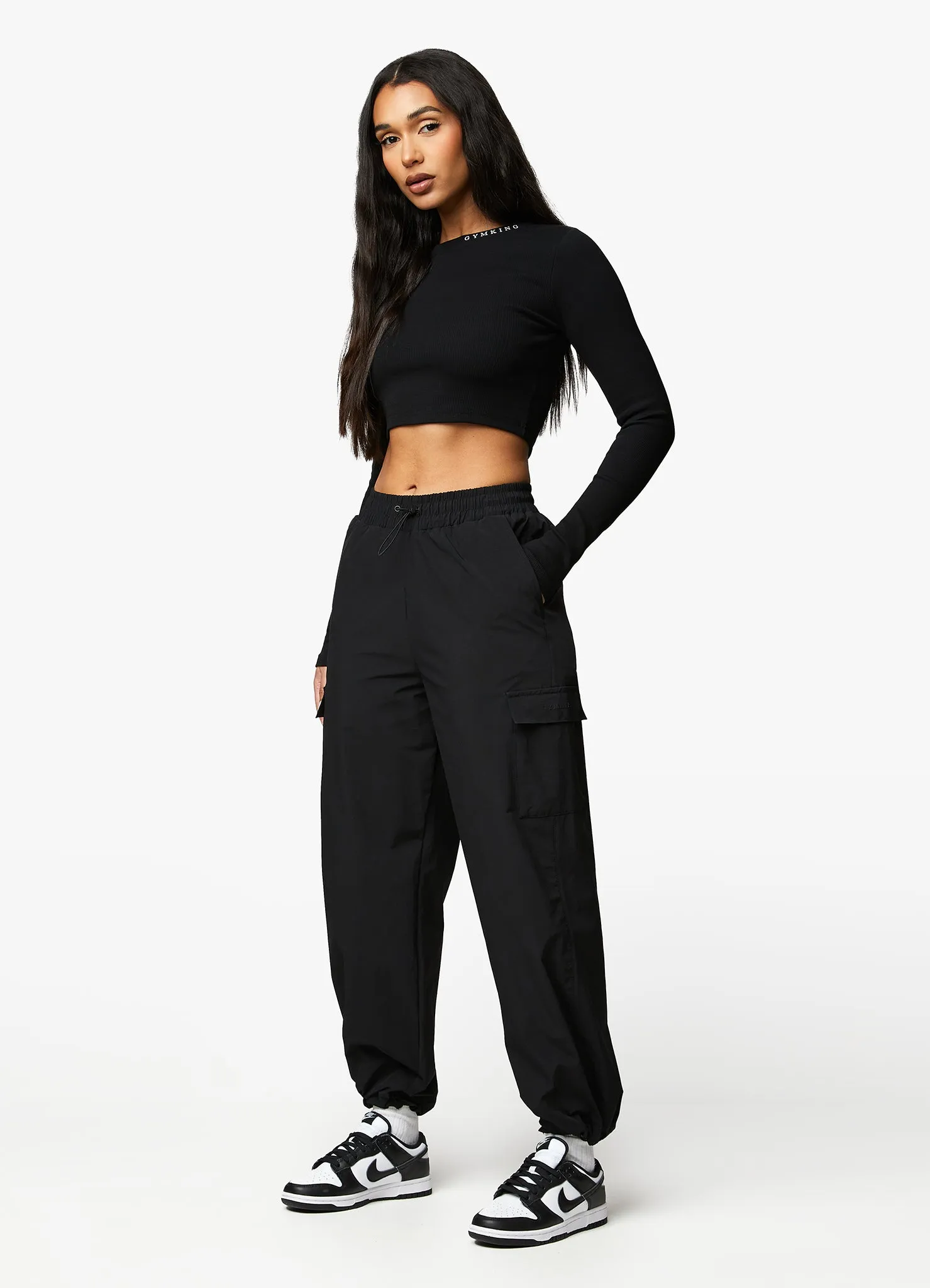 Gym King Utility Woven Cargo Pant - Black