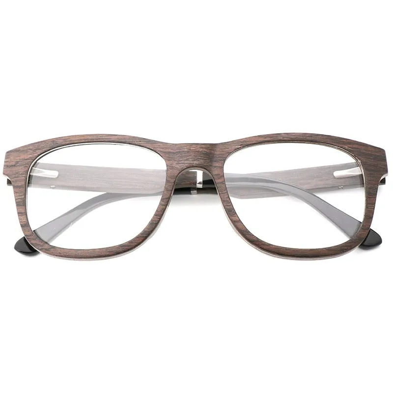 Hdcrafter Men's Full Rim Wood Eyeglasses 56362