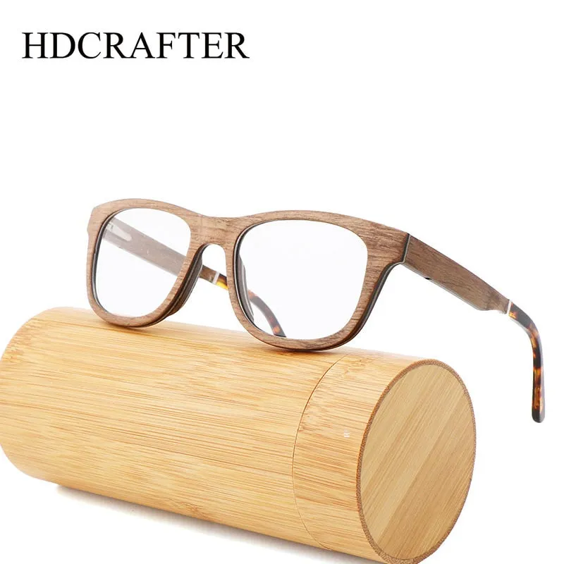 Hdcrafter Men's Full Rim Wood Eyeglasses 56362