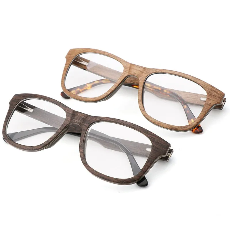 Hdcrafter Men's Full Rim Wood Eyeglasses 56362