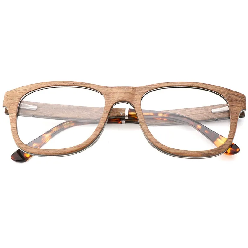 Hdcrafter Men's Full Rim Wood Eyeglasses 56362