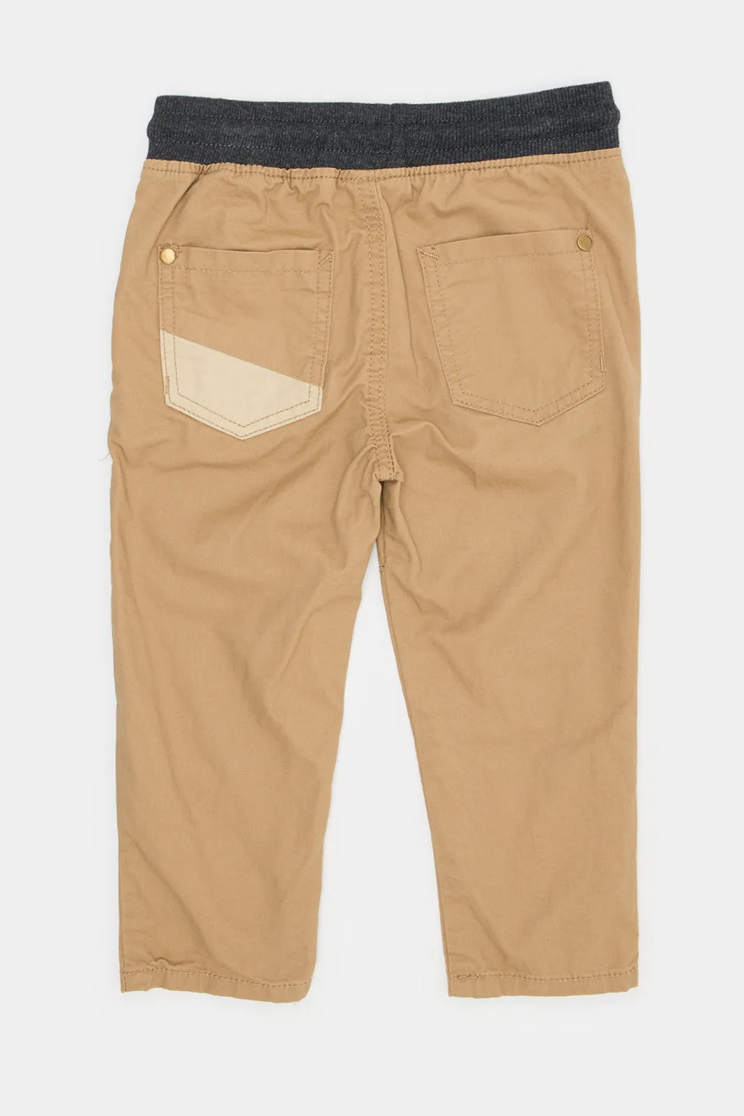 Infant Boys Beige Pull On Trousers