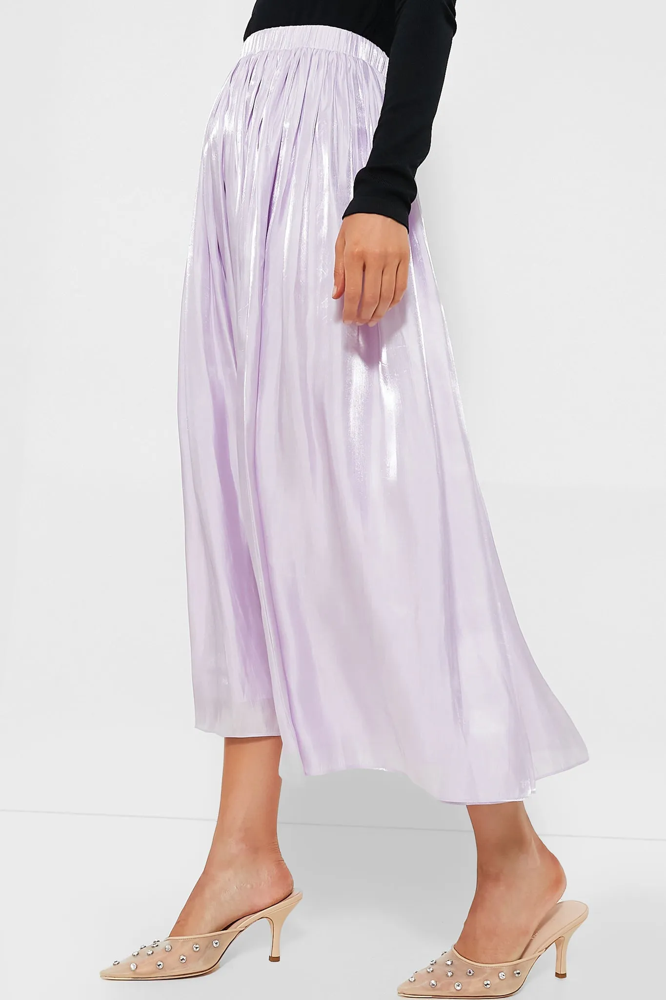 Lilac Pleated Bellamy Skirt