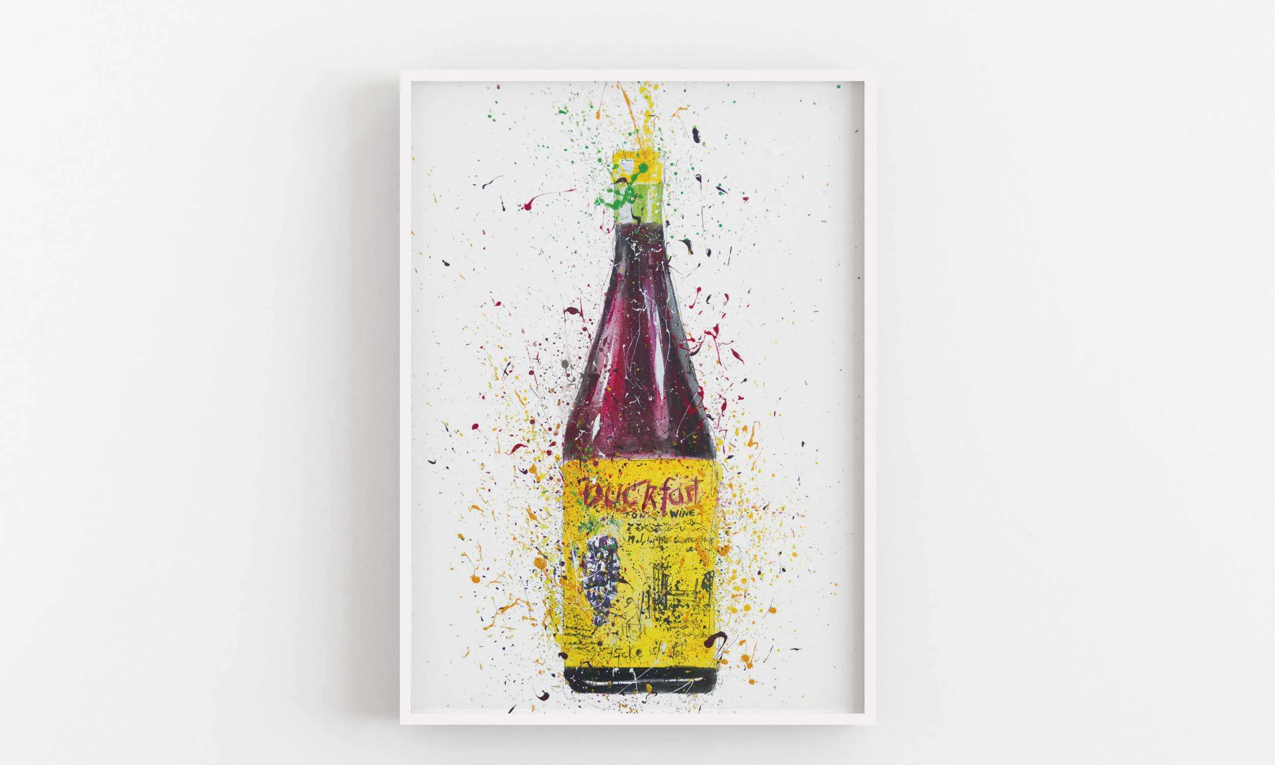 Liquor Bottle Wall Art Print 'Purple Tonic'