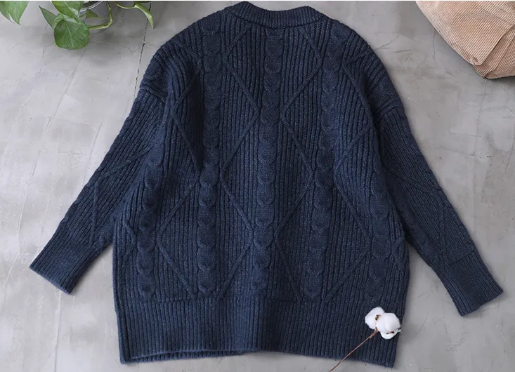 Long Sleeve loose Style Women Tops Knit Sweater Spring Women Cardigan Tops