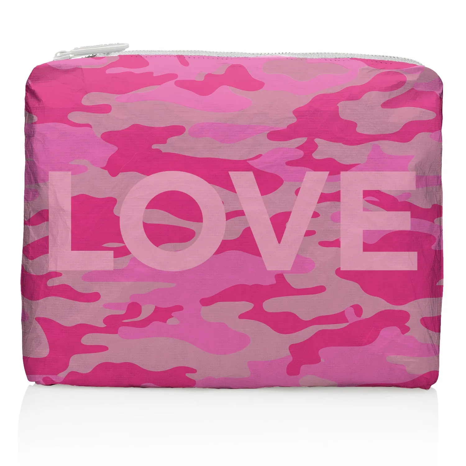 Medium Zipper Pack in Pink Camo LOVE