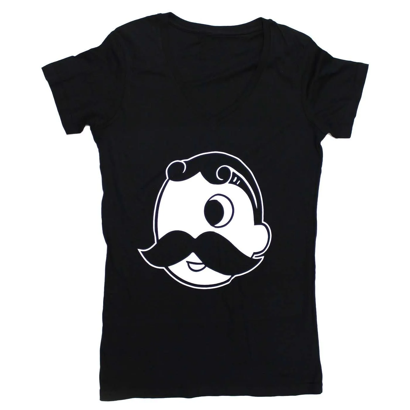 Natty Boh Logo (Black) / Ladies V-Neck Shirt