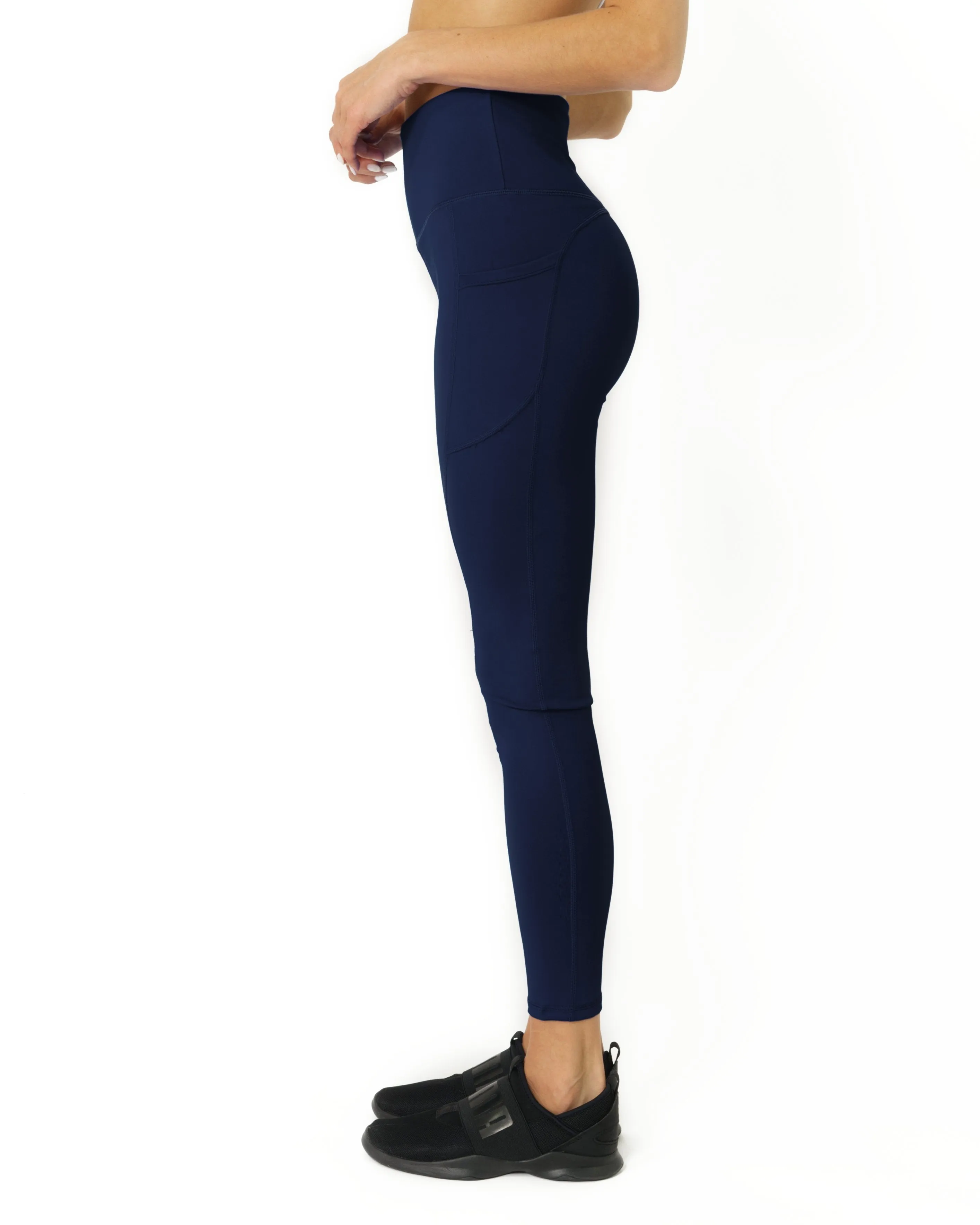 Navy Blue High Waisted  Leggings