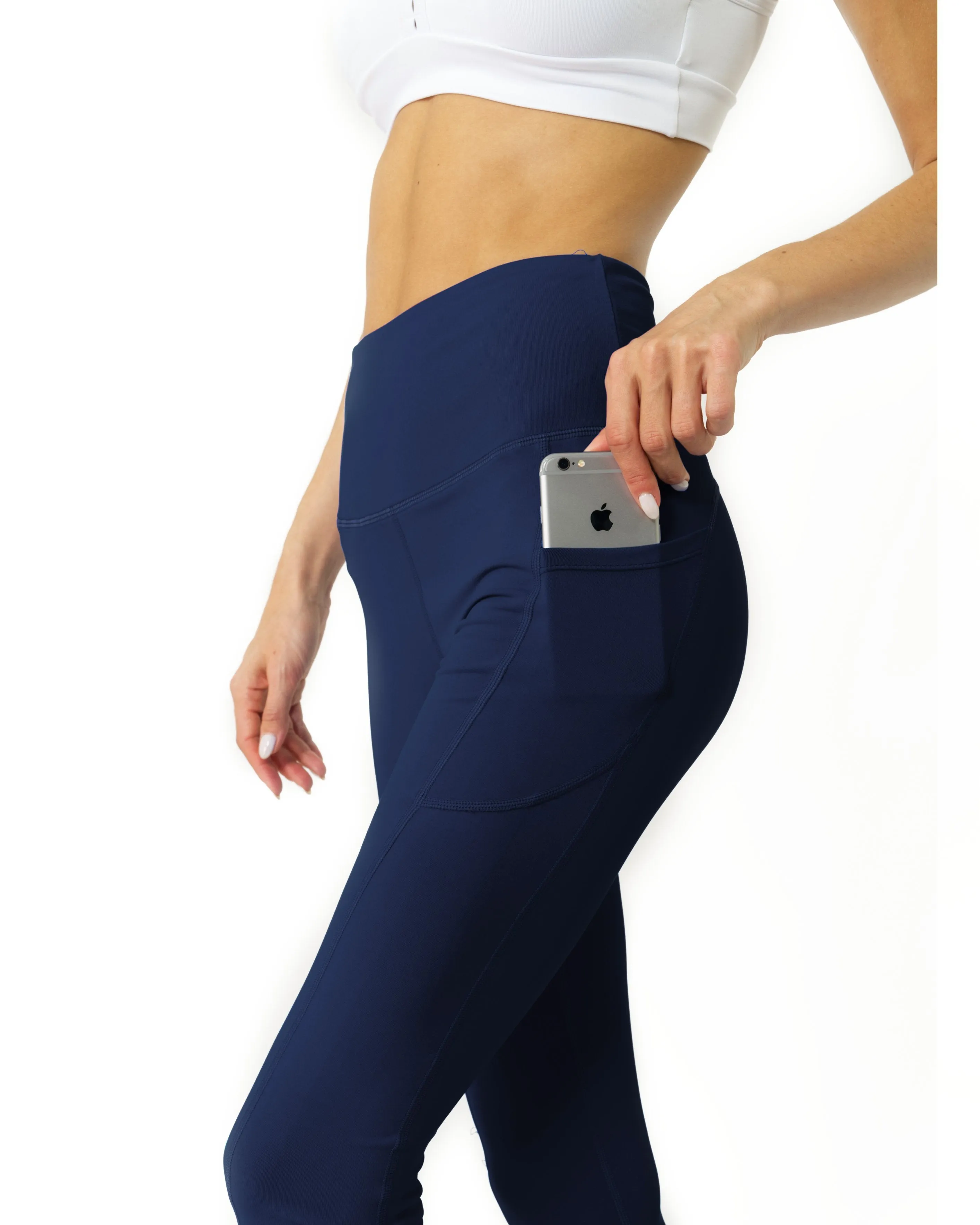 Navy Blue High Waisted  Leggings