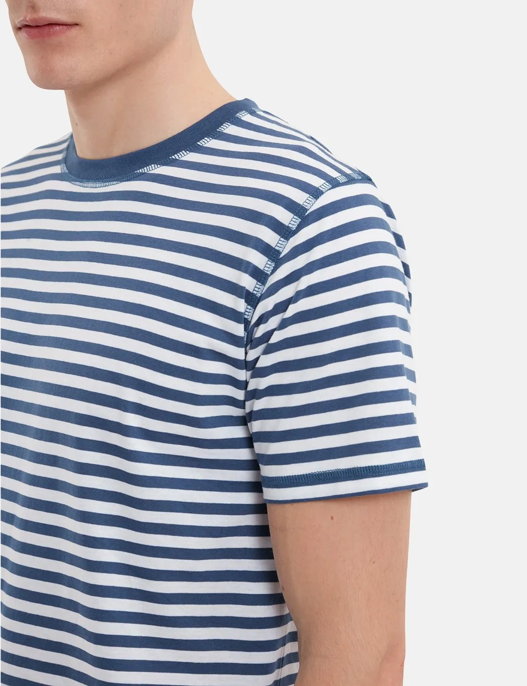 Norse Projects Niels Classic Stripe T-Shirt - Annodized Blue