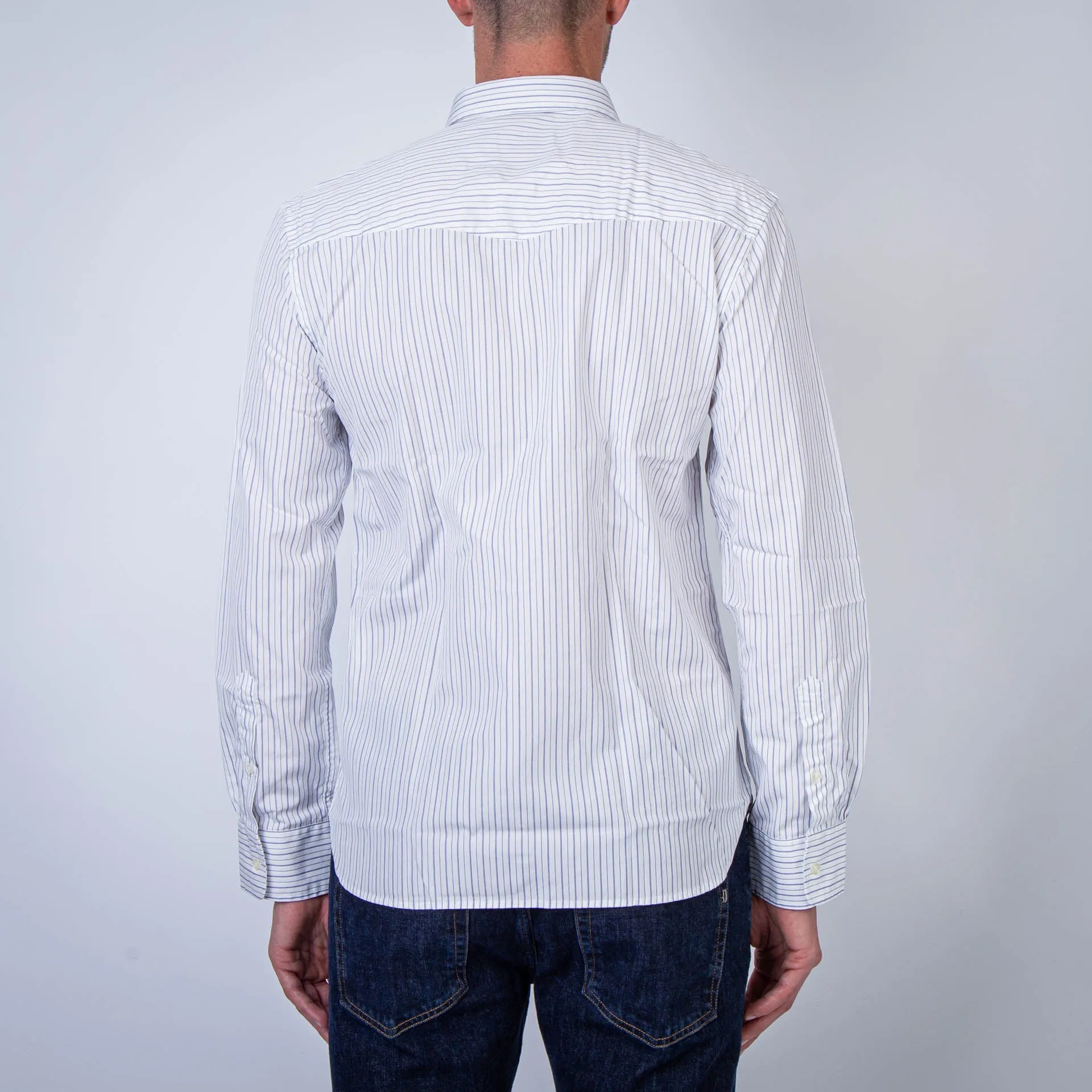 OFFICINE GENERALE SHIRT MSHI020 WHITE/NAVY