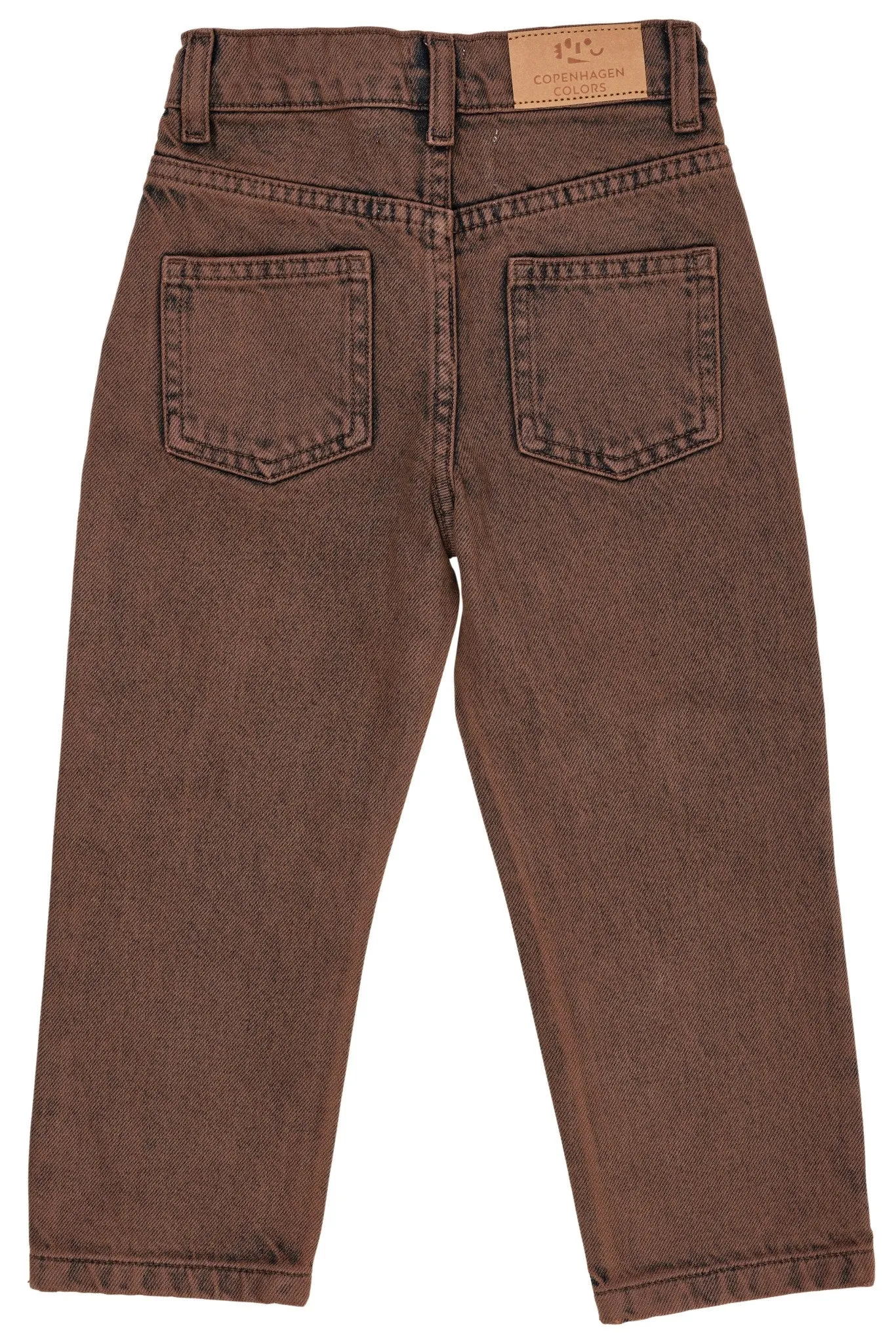 ORGANIC JUNIOR JEANS, REUGULAR FIT - DK BROWN DYED