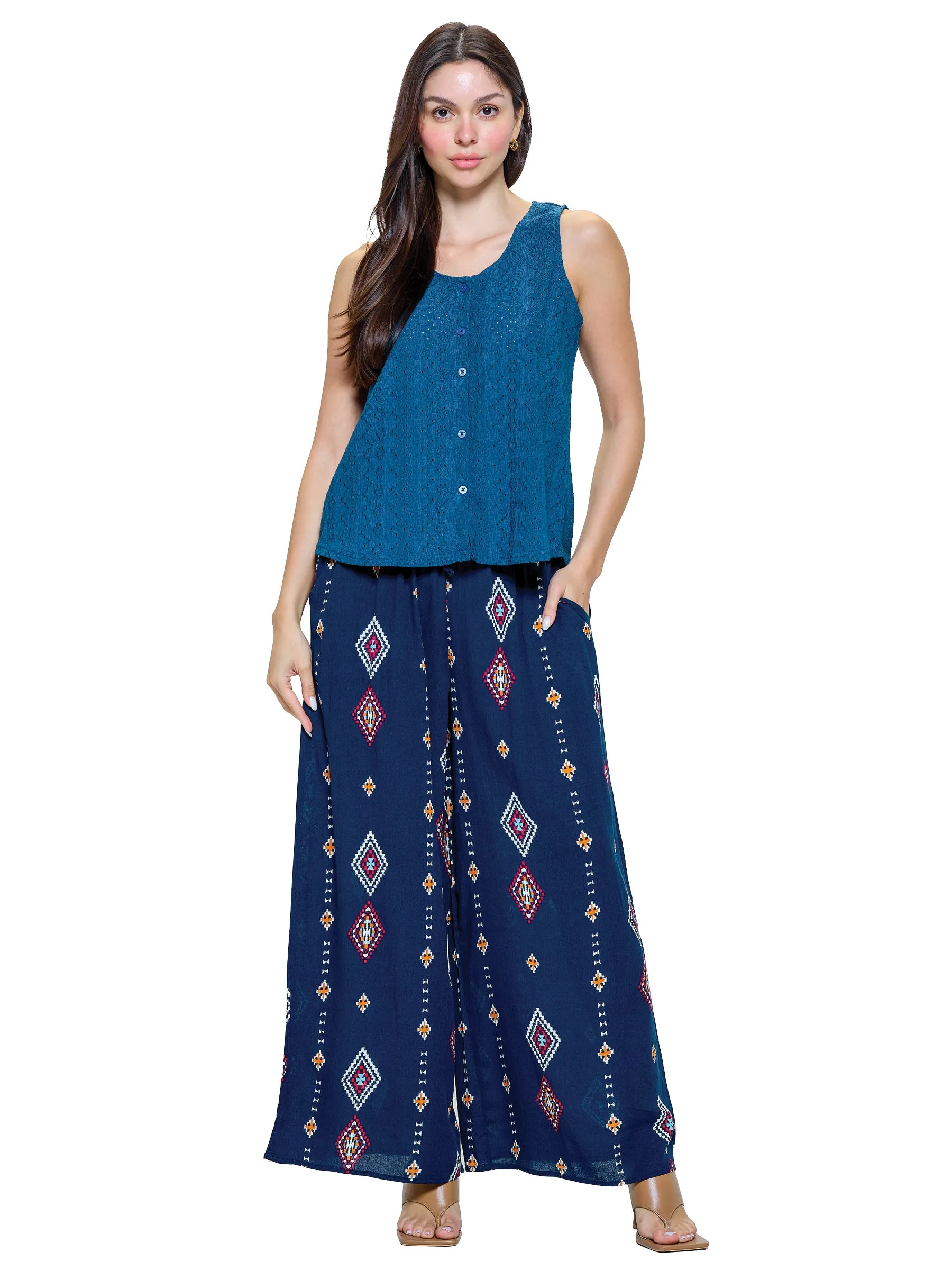 Pants Palazzo Tribal Print