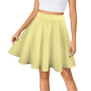 Piki Yellow Flare Mini Skirt