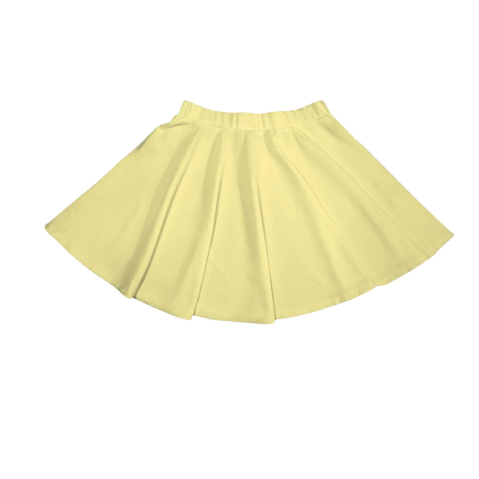 Piki Yellow Flare Mini Skirt