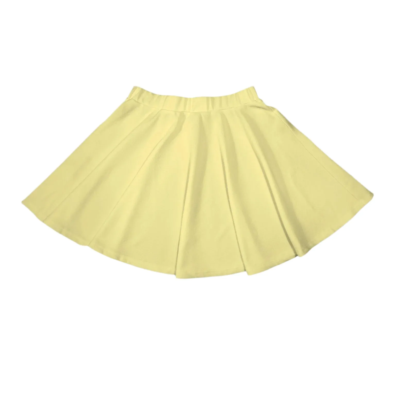 Piki Yellow Flare Mini Skirt