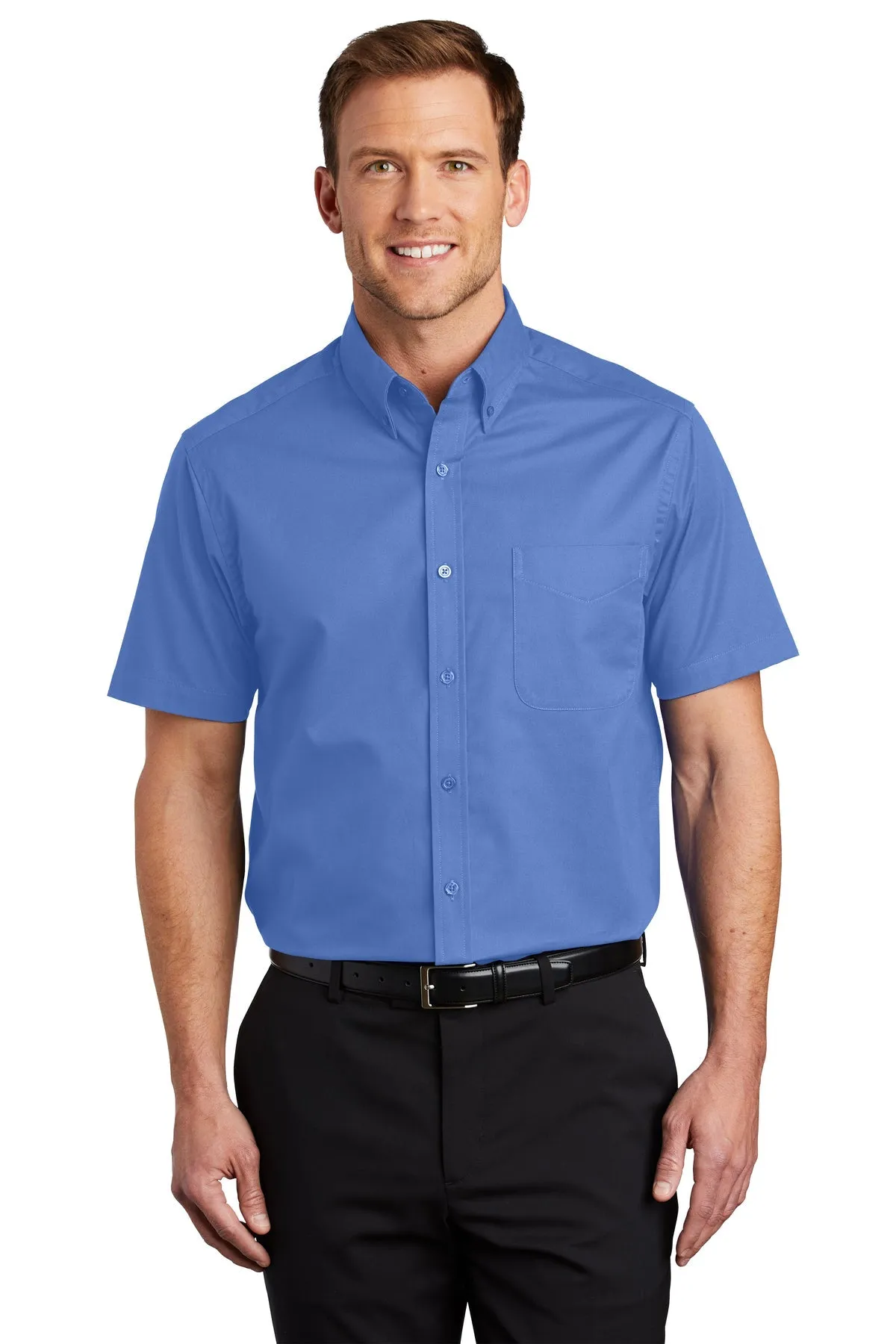 Port Authority Short Sleeve Easy Care Custom Shirts, Ultramarine Blue