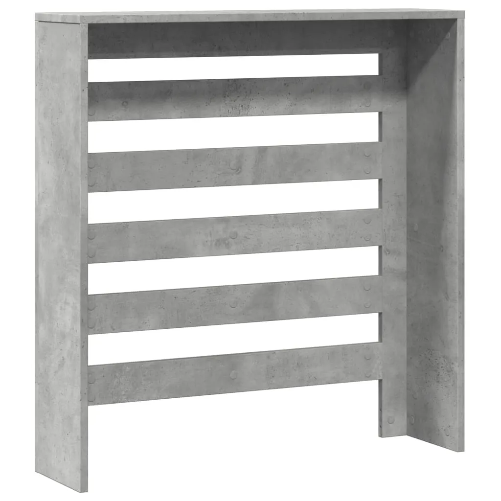 Radiator Cover Concrete Grey 78x20x82 cm Engineered Wood