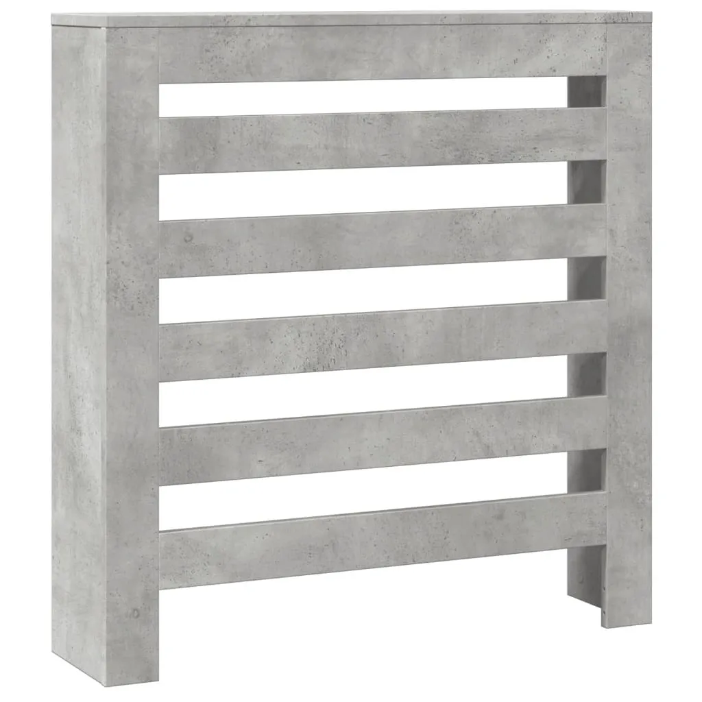 Radiator Cover Concrete Grey 78x20x82 cm Engineered Wood