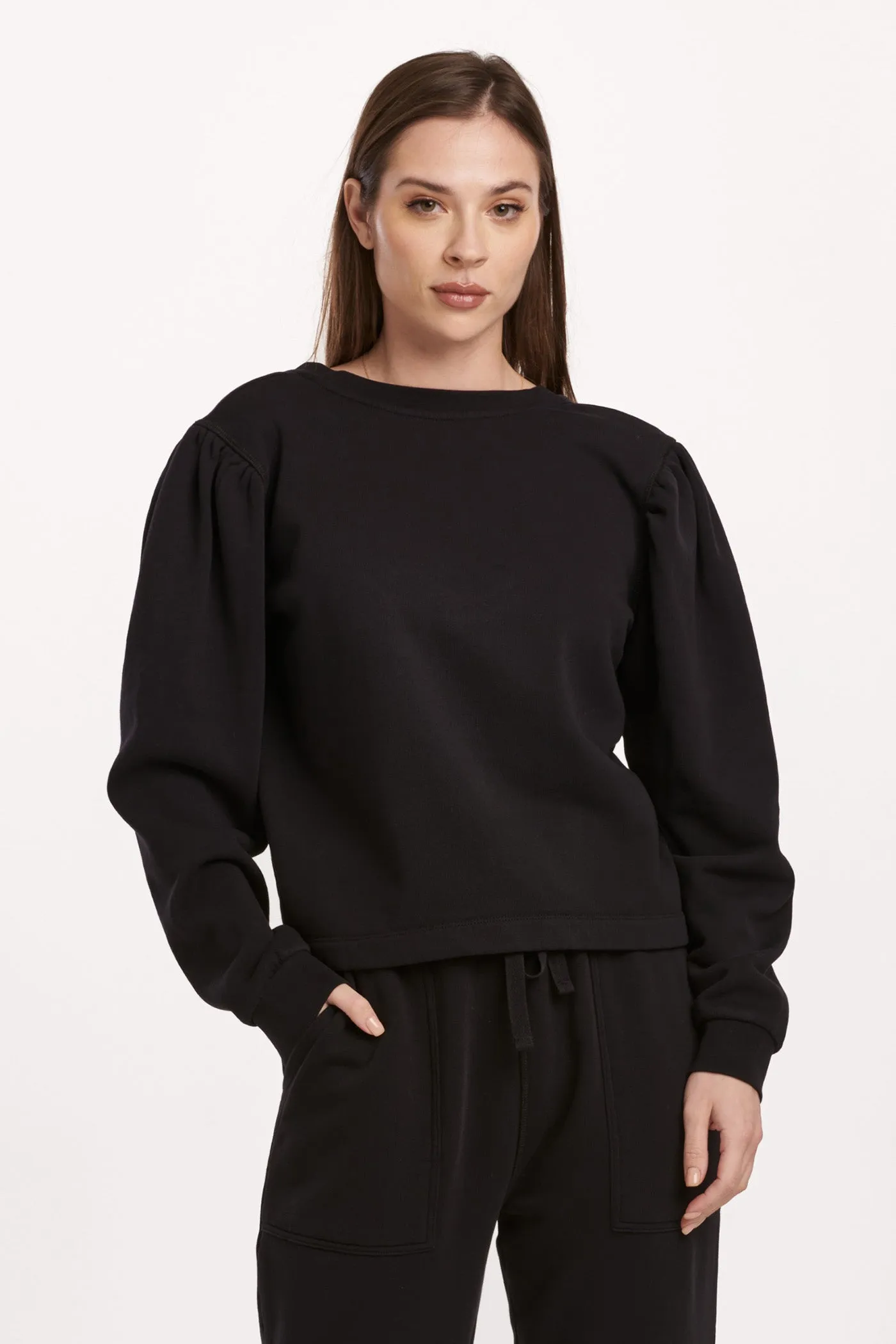 RAYA SCOOP BACK SWEATSHIRT BLACK