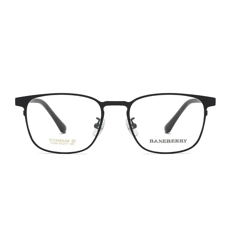 Reven Jate Unisex Full Rim Square Titanium Frame Eyeglasses 71079