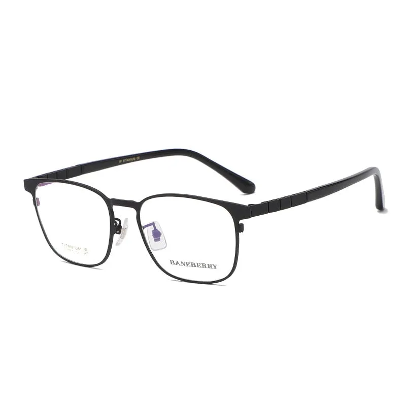 Reven Jate Unisex Full Rim Square Titanium Frame Eyeglasses 71079