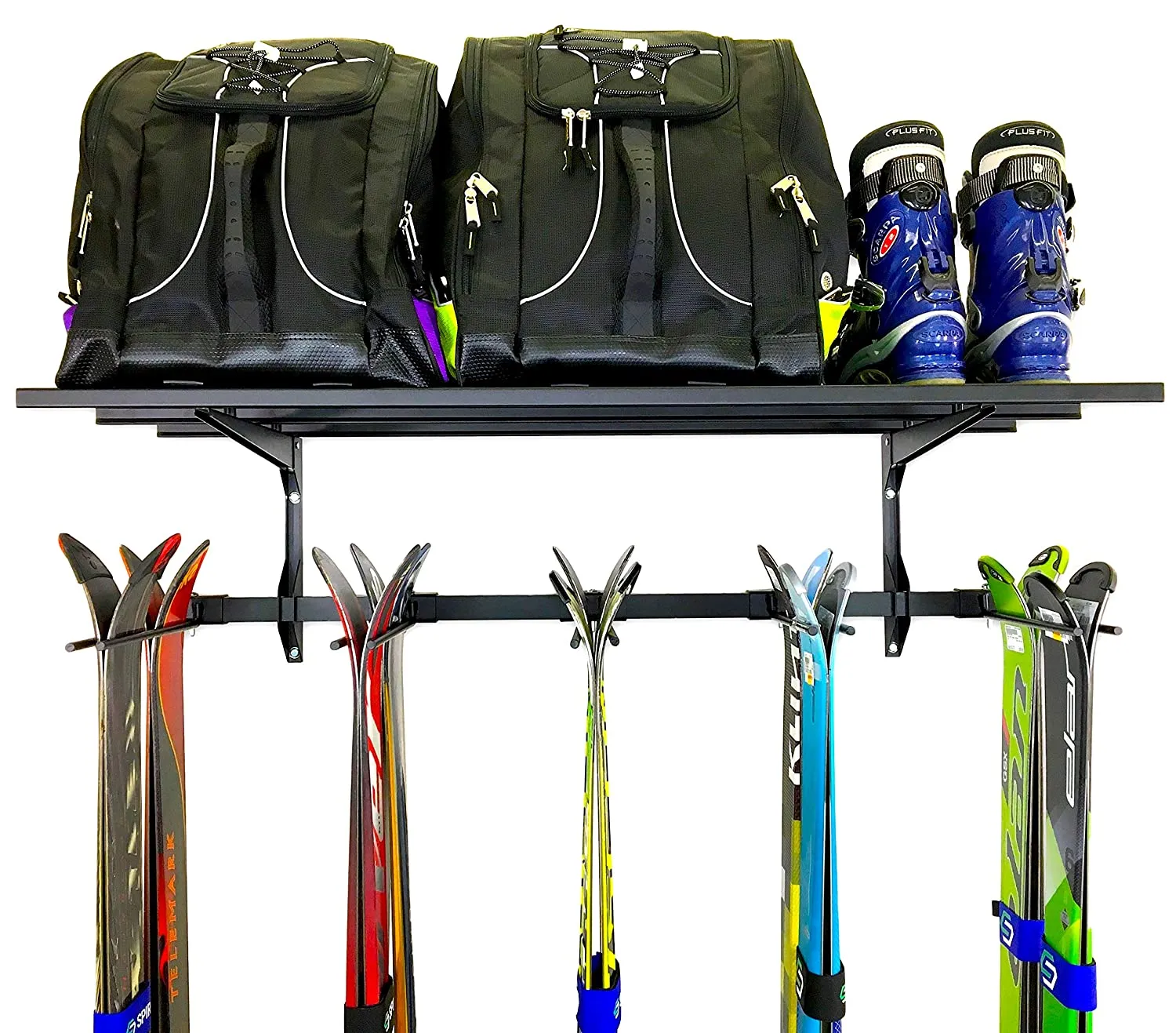 Ski Rack - Vertical 10 pairs or 12 pairs   Shelf