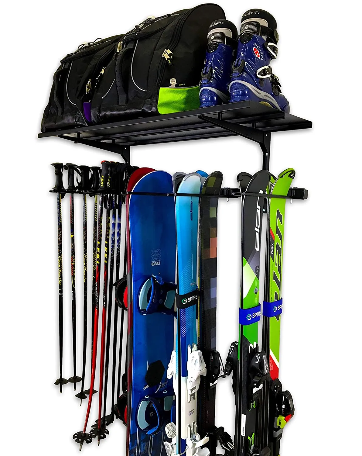 Ski Rack - Vertical 10 pairs or 12 pairs   Shelf