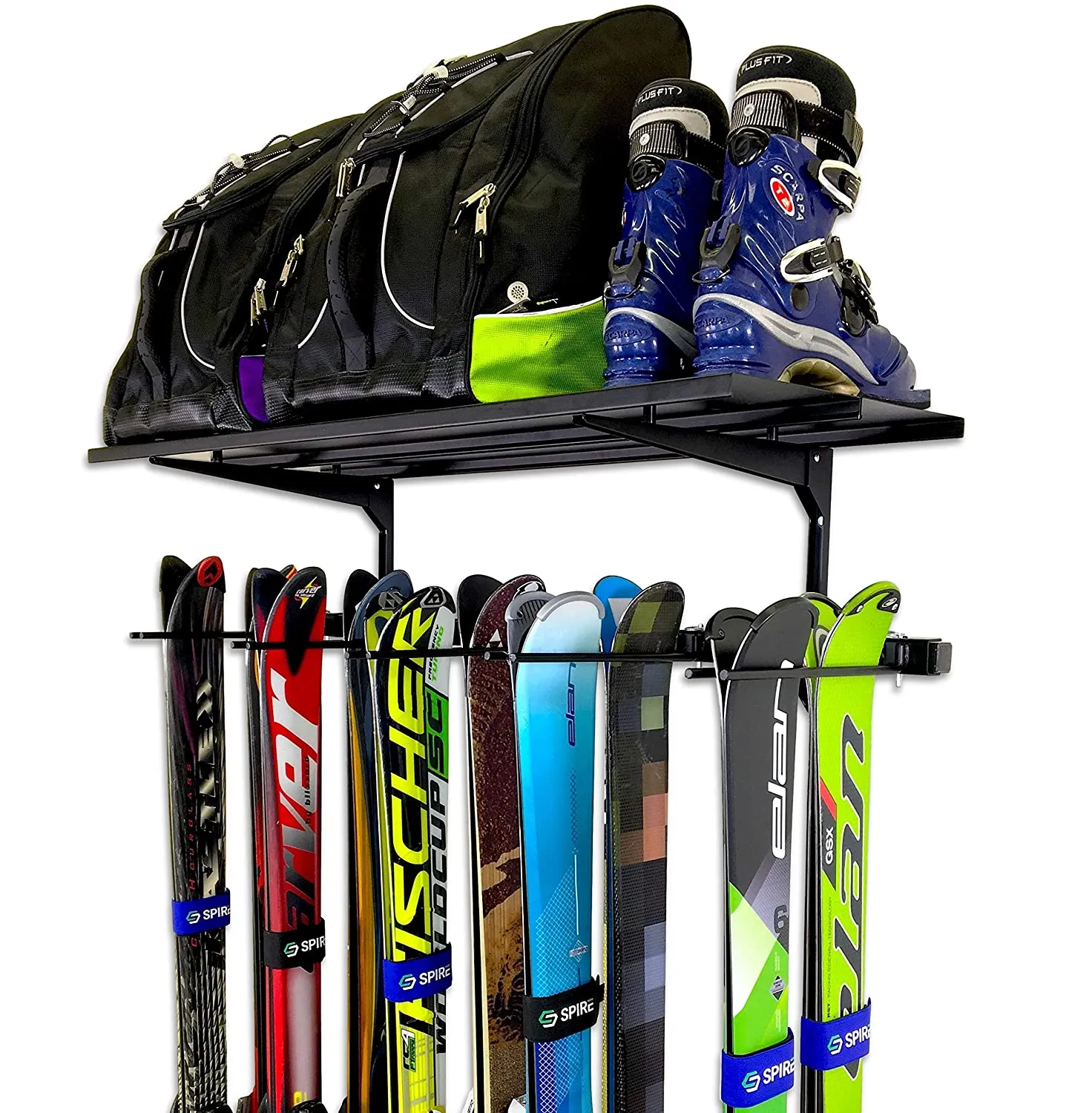 Ski Rack - Vertical 10 pairs or 12 pairs   Shelf