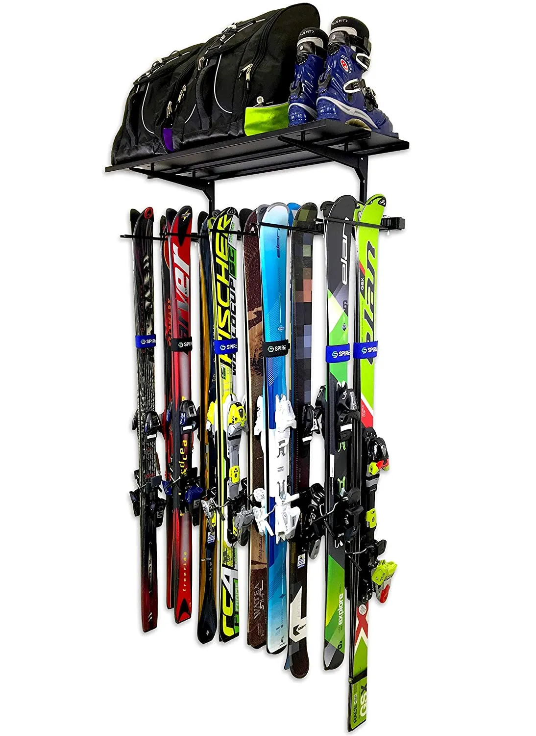 Ski Rack - Vertical 10 pairs or 12 pairs   Shelf